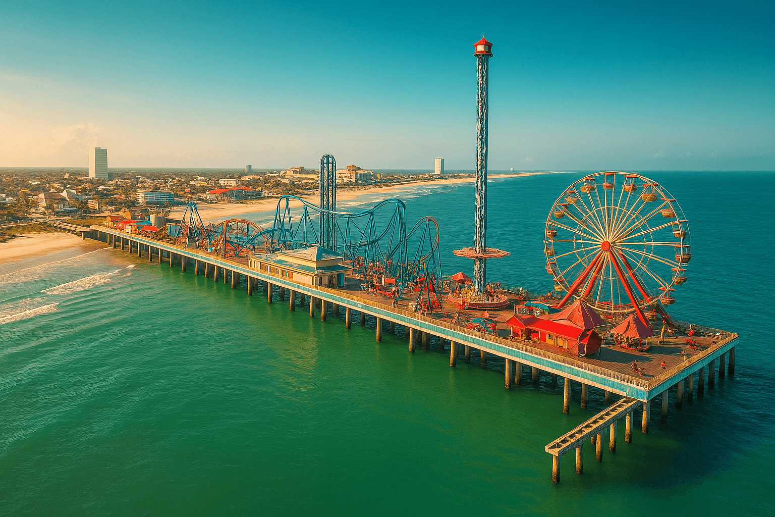 Galveston Beach Scene
